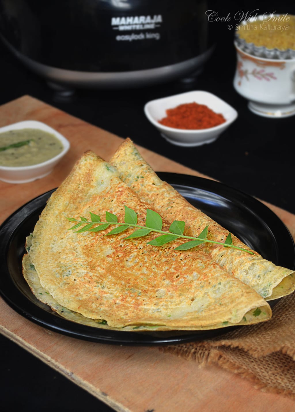 INSTANT DALIA DOSA / BROKEN WHEAT DOSA USING MAHARAJA WHITELINE EASY