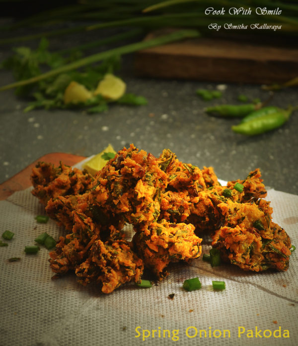 spring onion pakoda spring onion pakoda