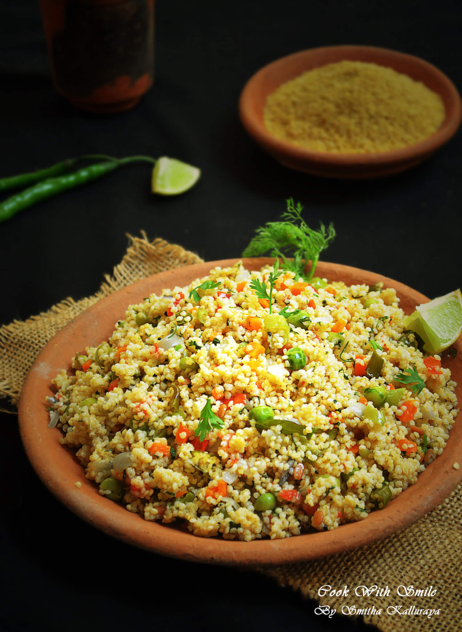 FOXTAIL MILLET UPMA / NAVANE UPPITTU / THINAI UPMA Cook with Smile