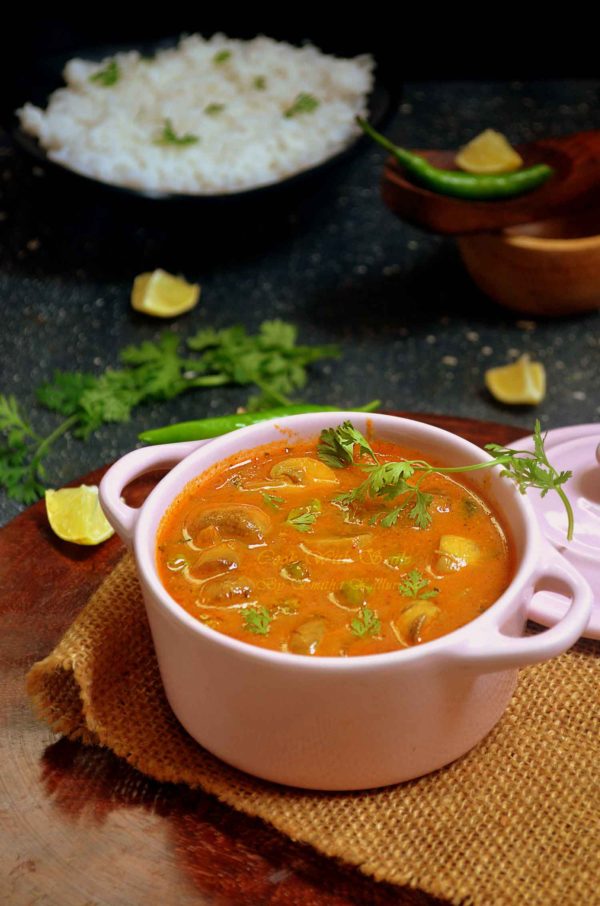 mushroom matar masala Mushroom matar masala