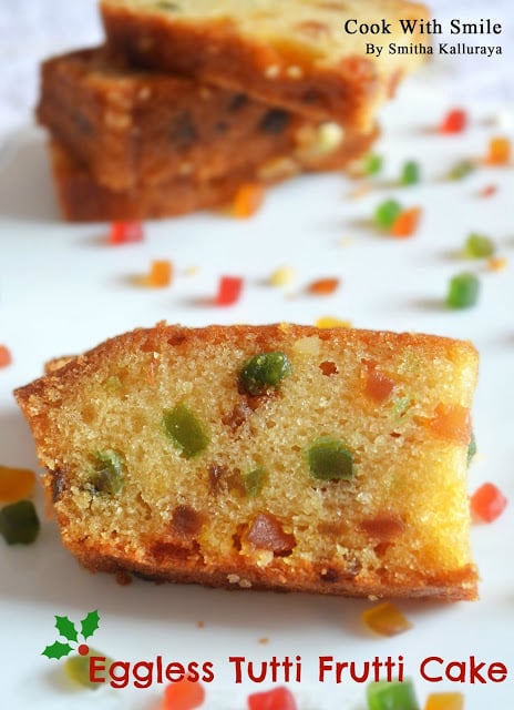 EGGLESS TUTTI FRUTTI CAKE