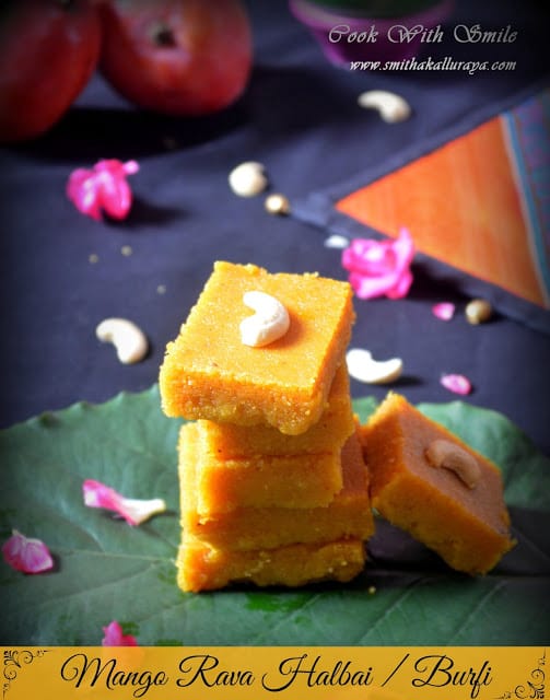 mango rava burfi