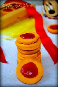Eggless thumbprint cookies