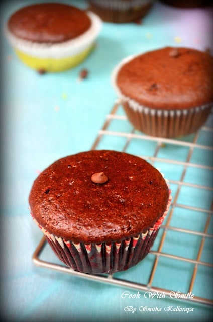 eggless chocolate cup muffin