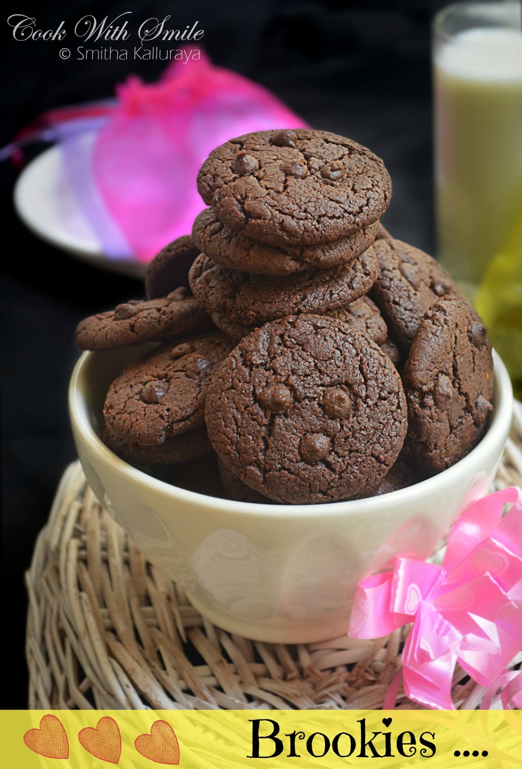 Eggless Brookies Recipe Soft Chewy Brownie Cookies Cook With Smile