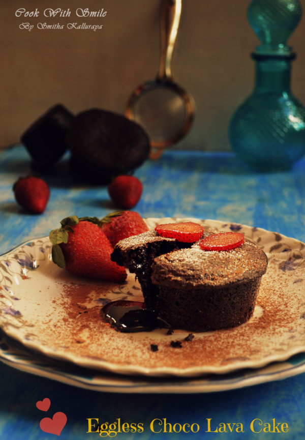 Eggless choco lava cake Eggless Choco Lava Cake