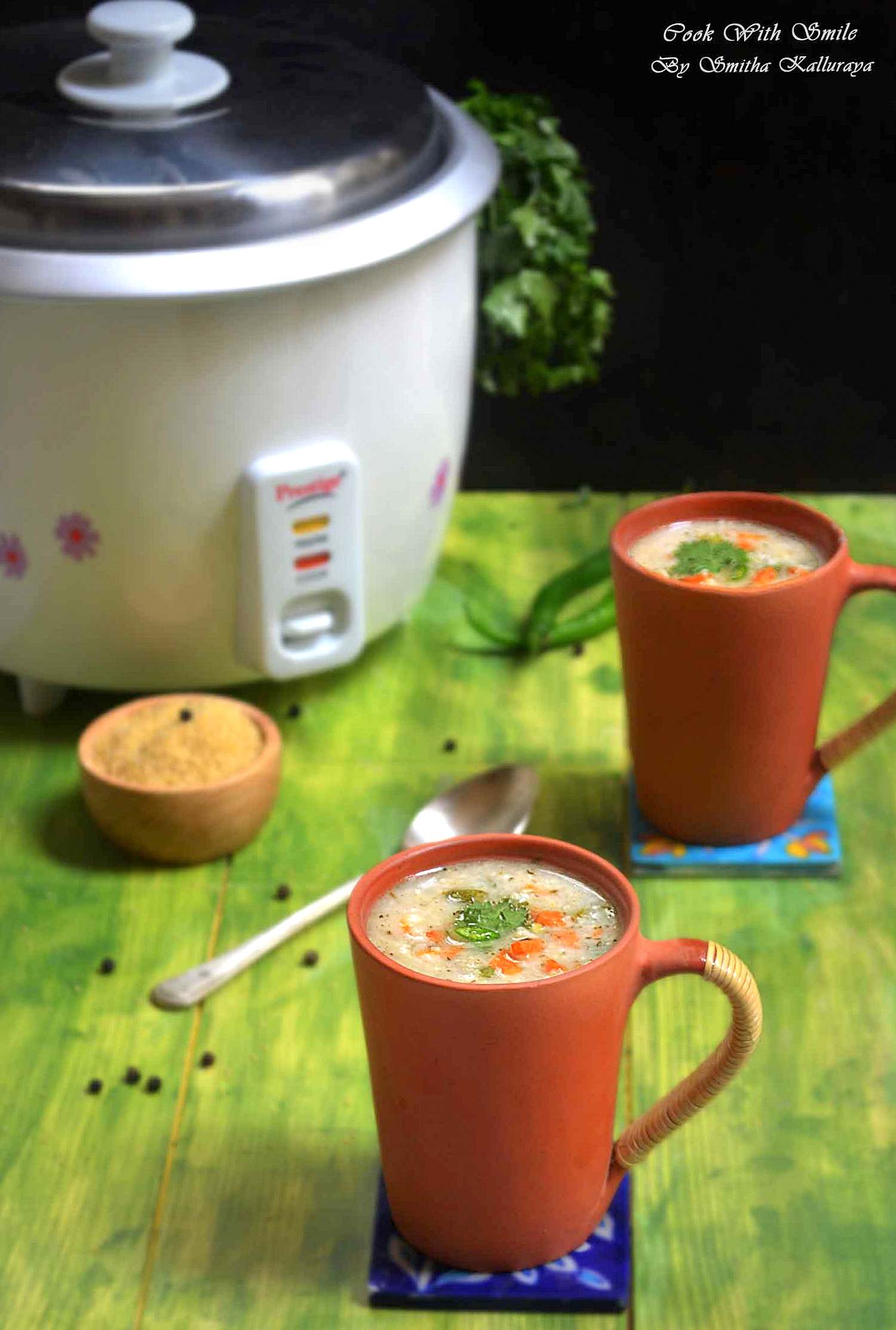INDIAN MILLETS VEGETABLE SOUP RECIPE AND TTK PRESTIGE DELIGHT ELECTRIC