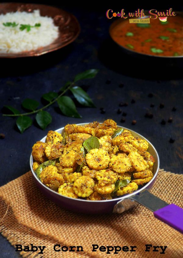 Baby corn pepper fry recipe Baby corn pepper fry recipe