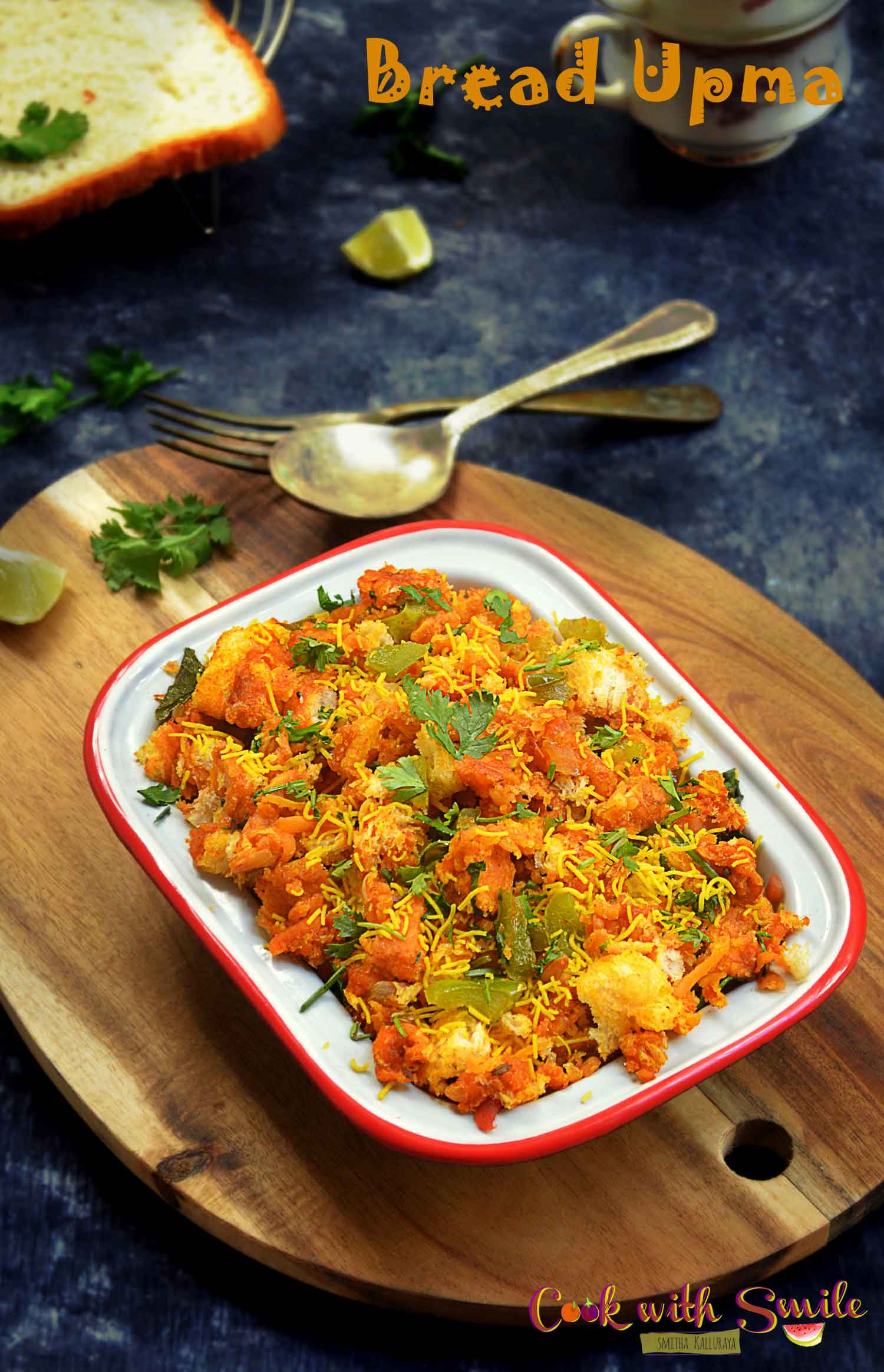 BREAD upma recipe