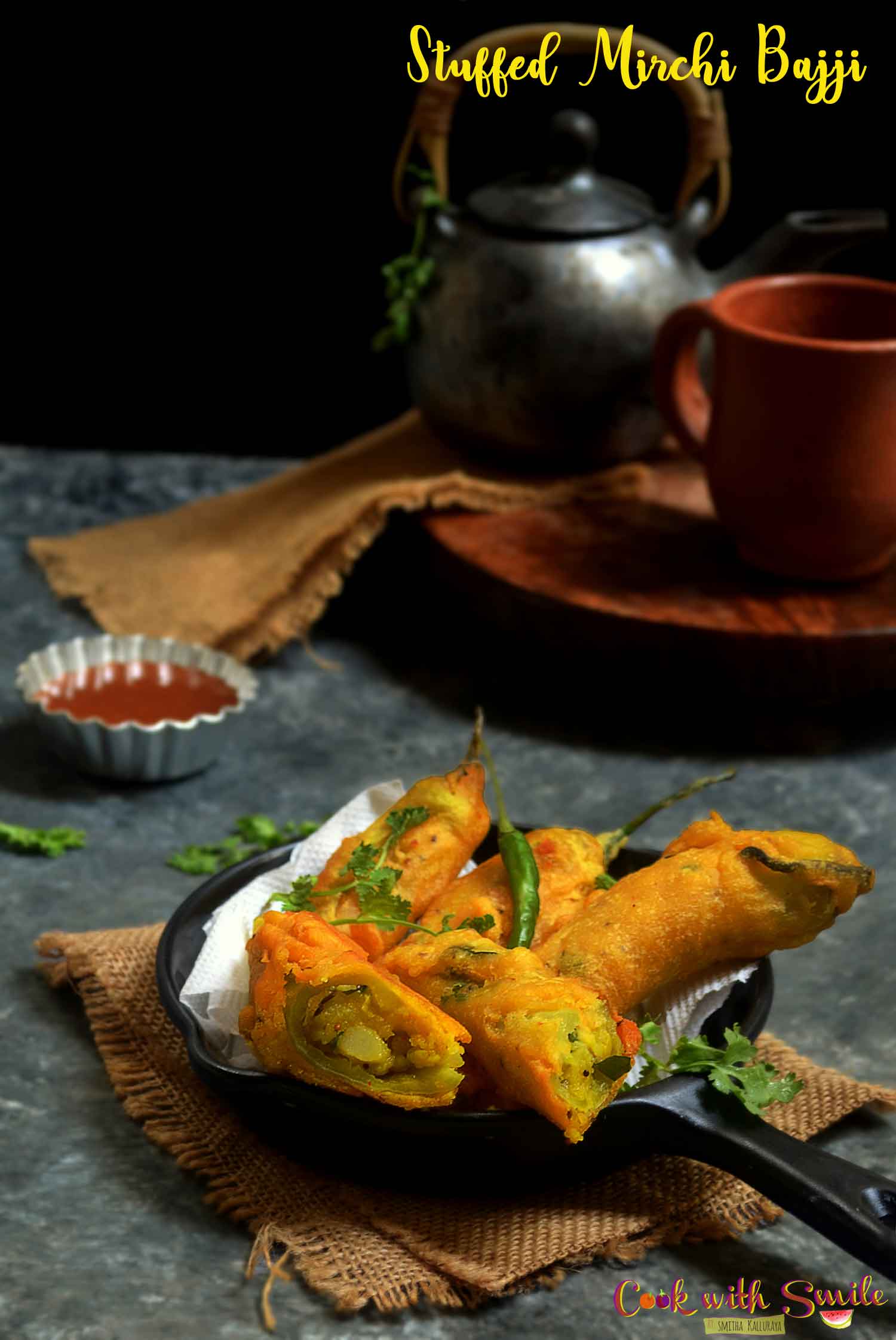 Stuffed mirchi bajji recipe