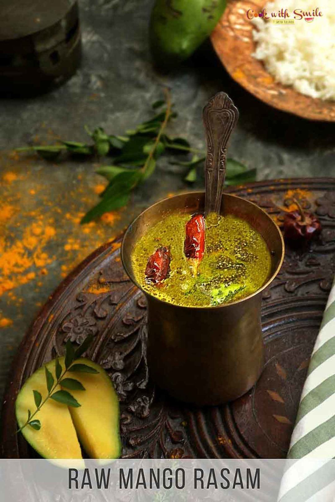 RAW MANGO RASAM RECIPE / MAVINAKAYI SAARU / APPE HULI Cook with Smile