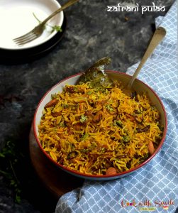 ZAFRANI PULAO RECIPE