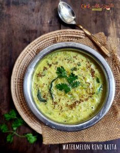 watermelon rind raita