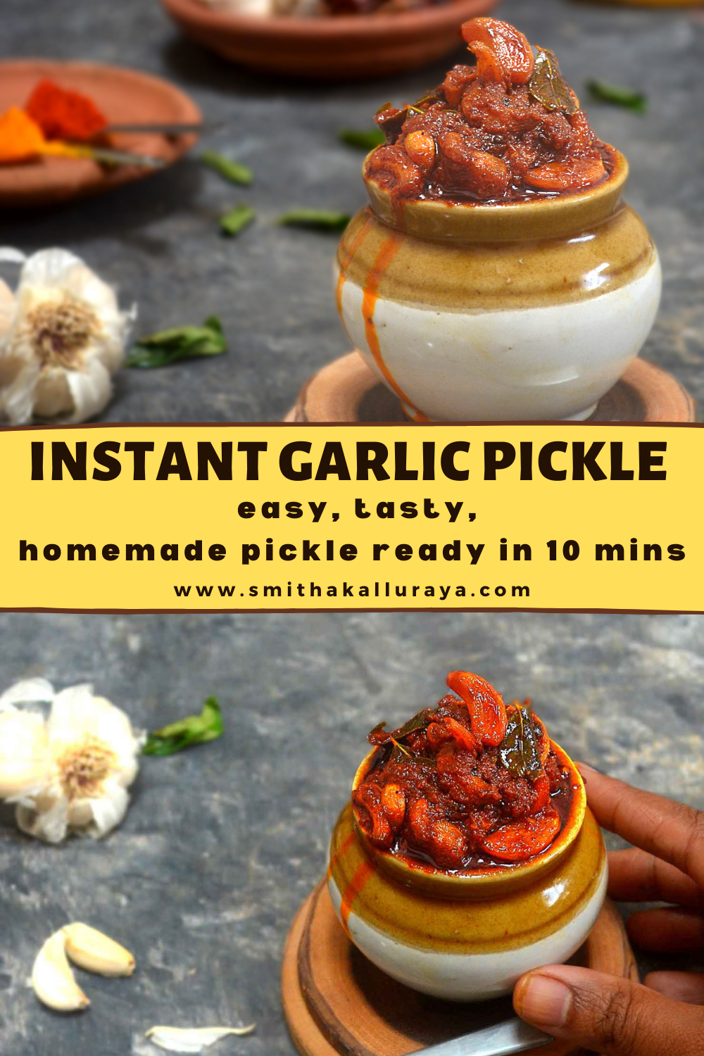 easy tasty instant garlic pickle ready in 10 mins !! #pickle #GarlicPickle #IndianPickle #InstantPickle