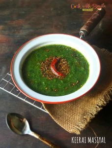KEERAI masiyal recipe