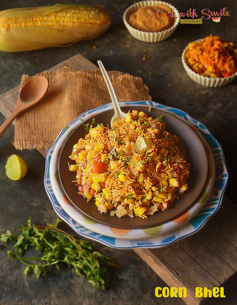 corn bhel recipe
