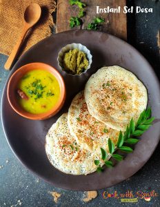 Instant set dosa recipe